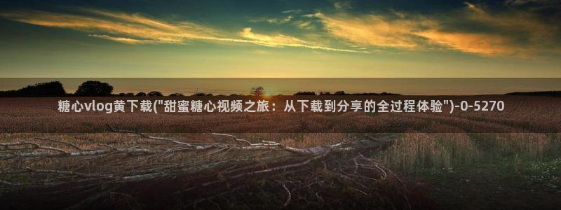 糖心vlog高清：糖心vlog黄下载(\